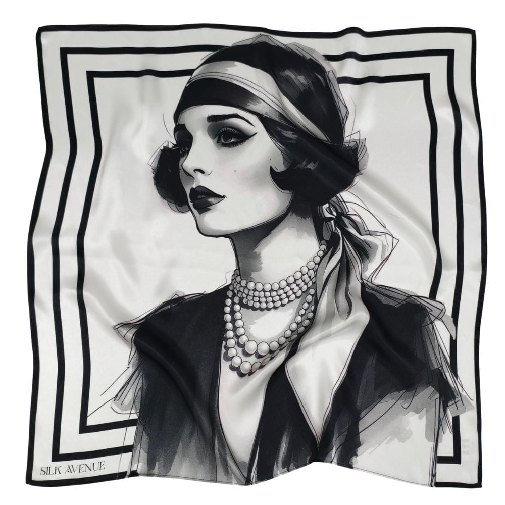 Apaszka jedwabna - 68 cm x 68 cm -  La Dame